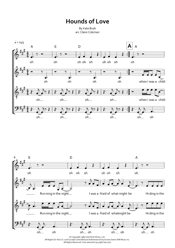 Hounds Of Love (arr. Claire Coleman)