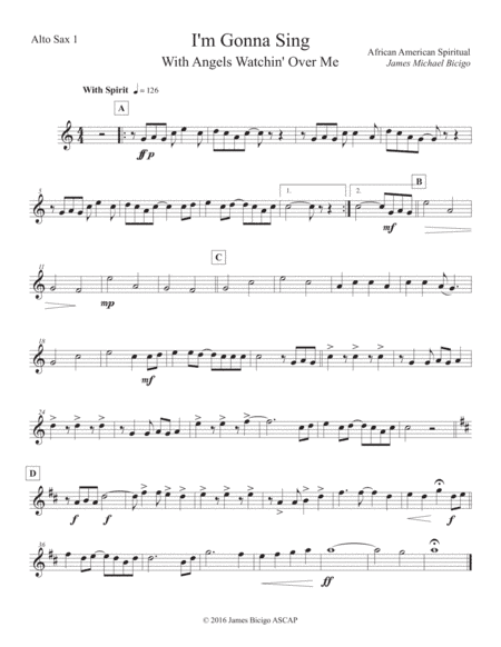 I'm Gonna Sing (arr. James Michael bicigo)