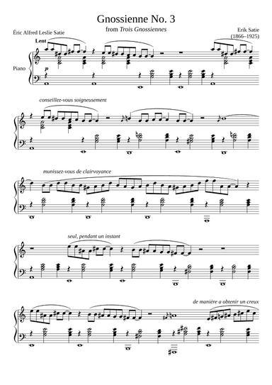 Gnossienne No. 3 (arr. Zachary Corbett)