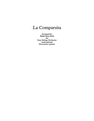 La Comparsita (arr. Wajdi Abou Diab)
