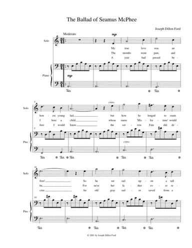 Three Songs of Love and Death for soprano voice and piano