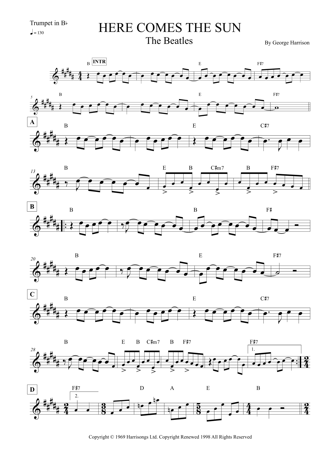 Here Comes The Sun (arr. Leo Silva)