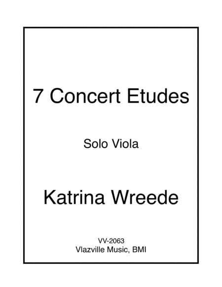 7 Concert Etudes for Solo Viola