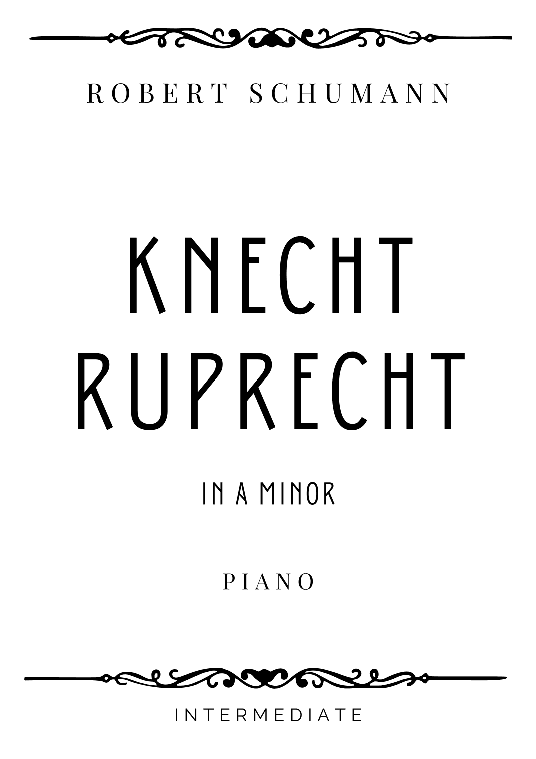 Schumann - Knecht Ruprecht in A Minor - Intermediate (arr. Piacere Music Sheets)
