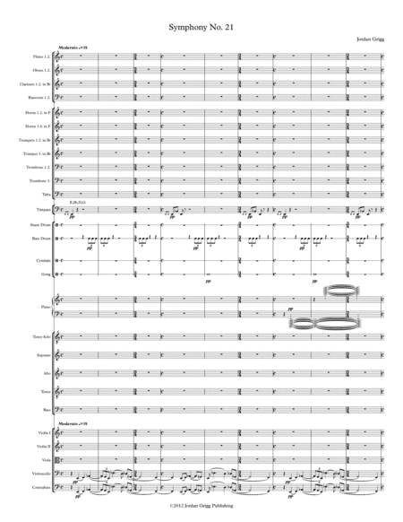 Symphony No.21 Score and parts