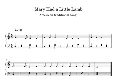 Mary Had  a Little Lamb (arr. Iryna Martynova)