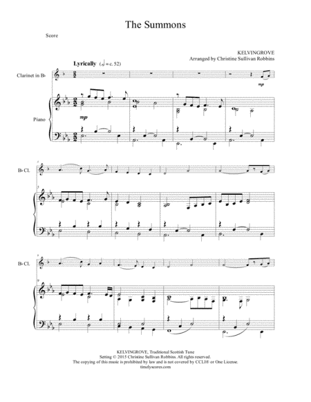 The Summons (arr. Christine Sullivan Robbins)