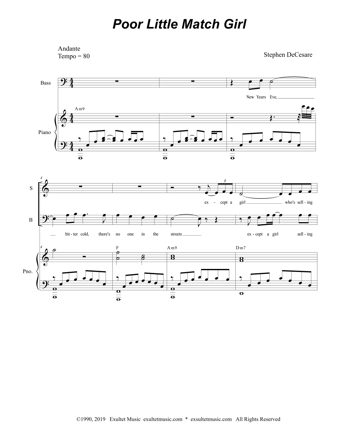 Poor Little Match Girl (SAB)