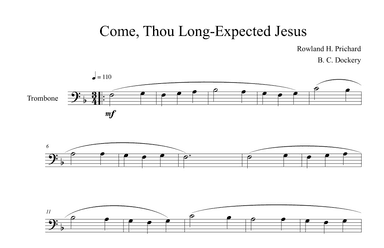 Come, Thou Long-Expected Jesus (Trombone Solo) (arr. B. C. Dockery)
