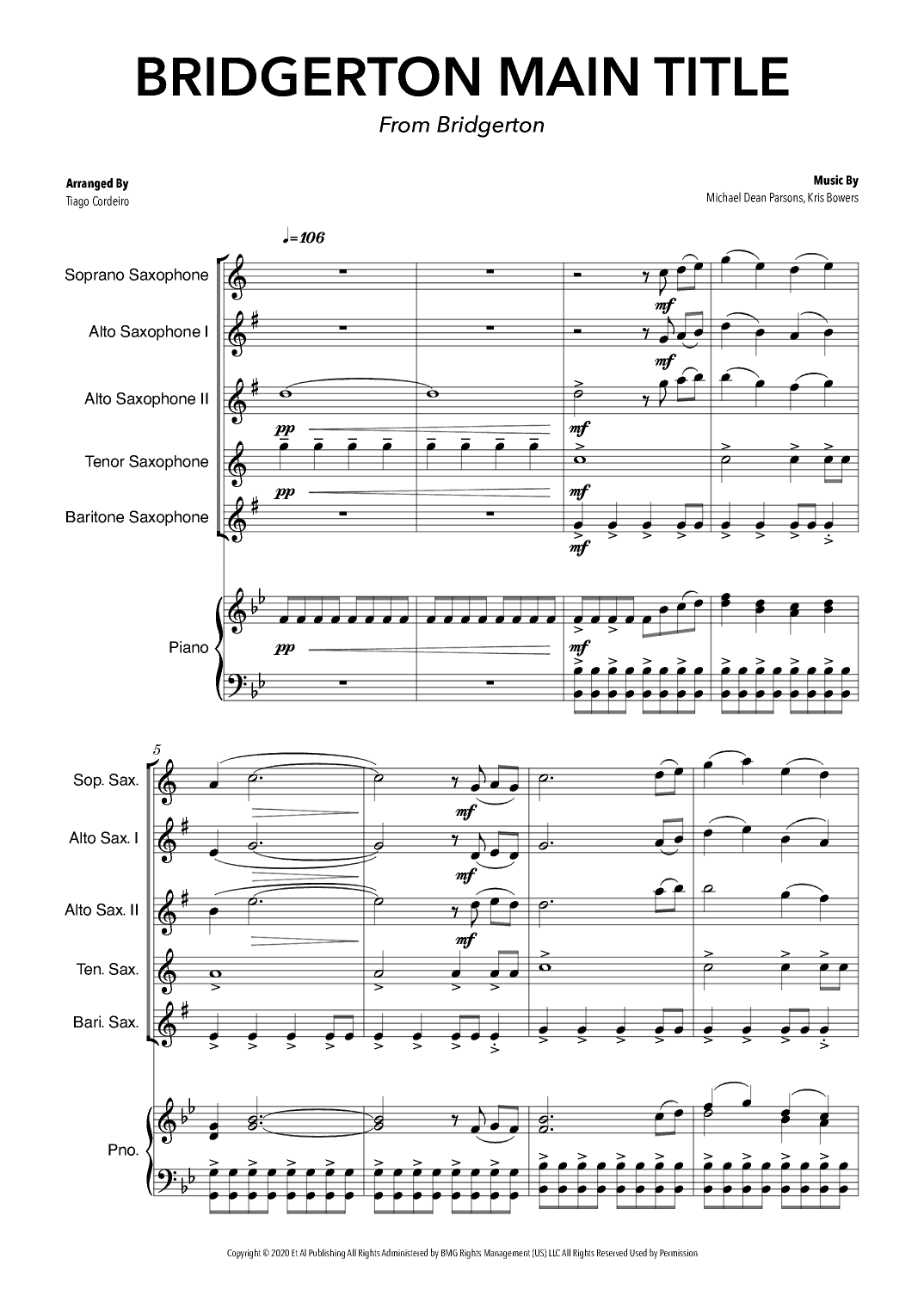Bridgerton Main Title (arr. Tiago Cordeiro)