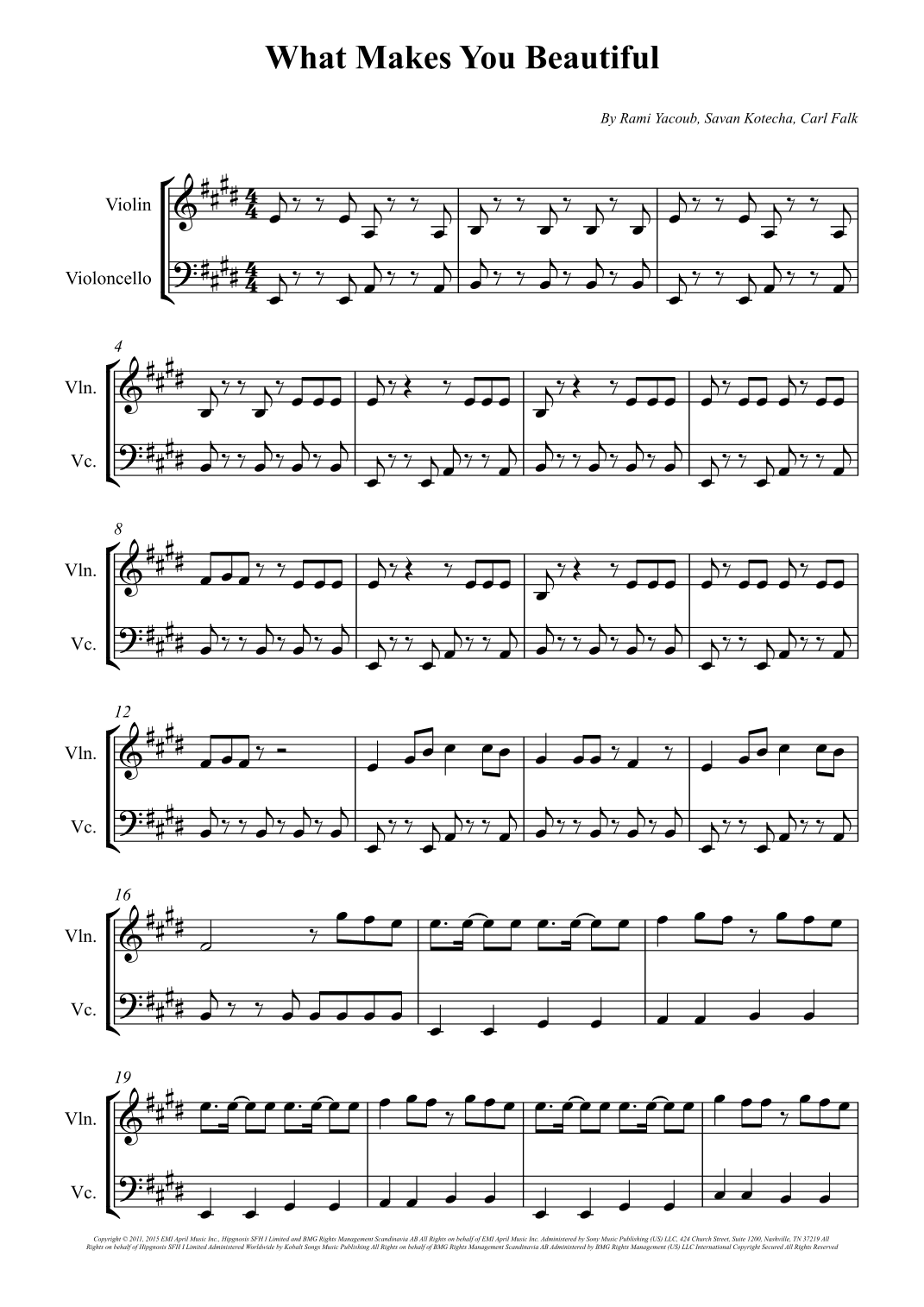 What Makes You Beautiful (arr. Wesley S. SIlva)