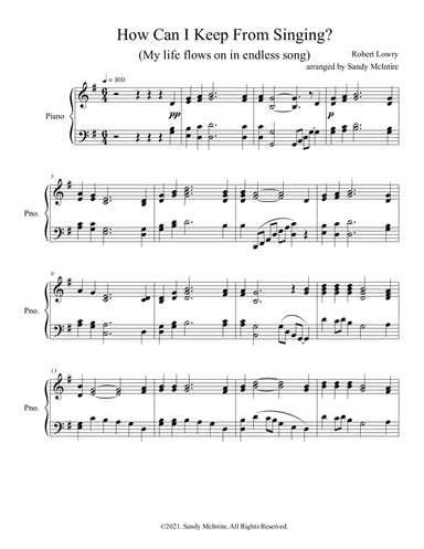 How Can I Keep From Singing? (arr. Sandy McIntire)