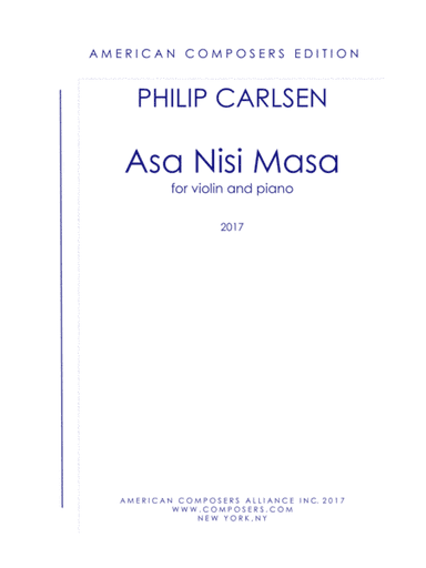[Carlsen] Asa Nisi Masa (Duo Arrangement)