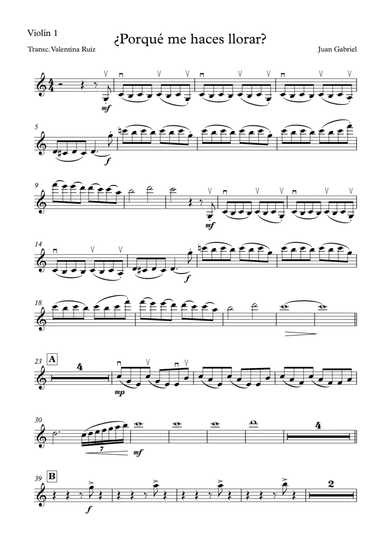 Por Que Me Haces Llorar (arr. Valentina Ruiz)