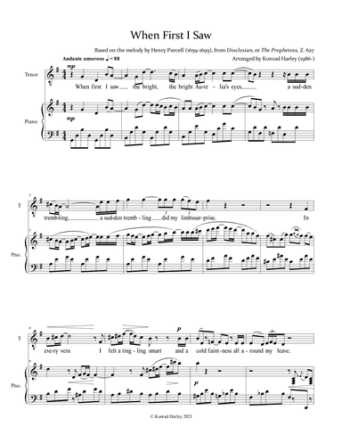 When First I Saw (arr. Konrad Harley)