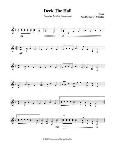 Deck The Hall for Solo Mallet Percussion (arr. Harvey Minchin)