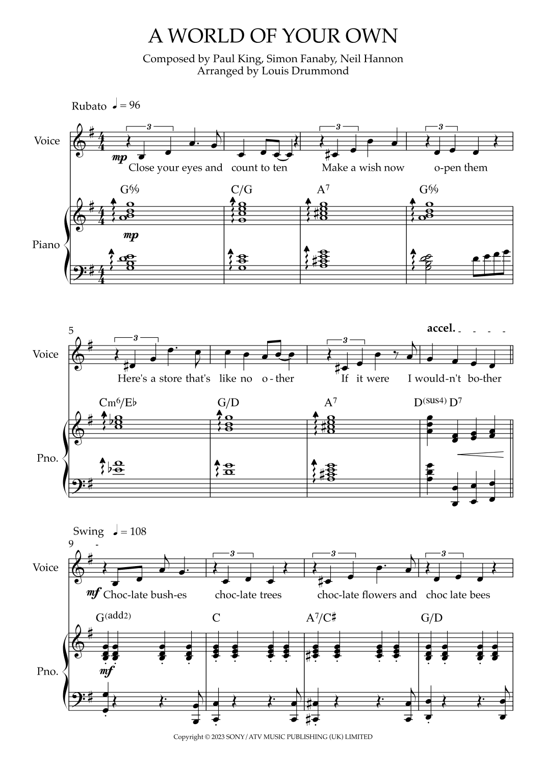 A World Of Your Own (arr. Louis Drummond)