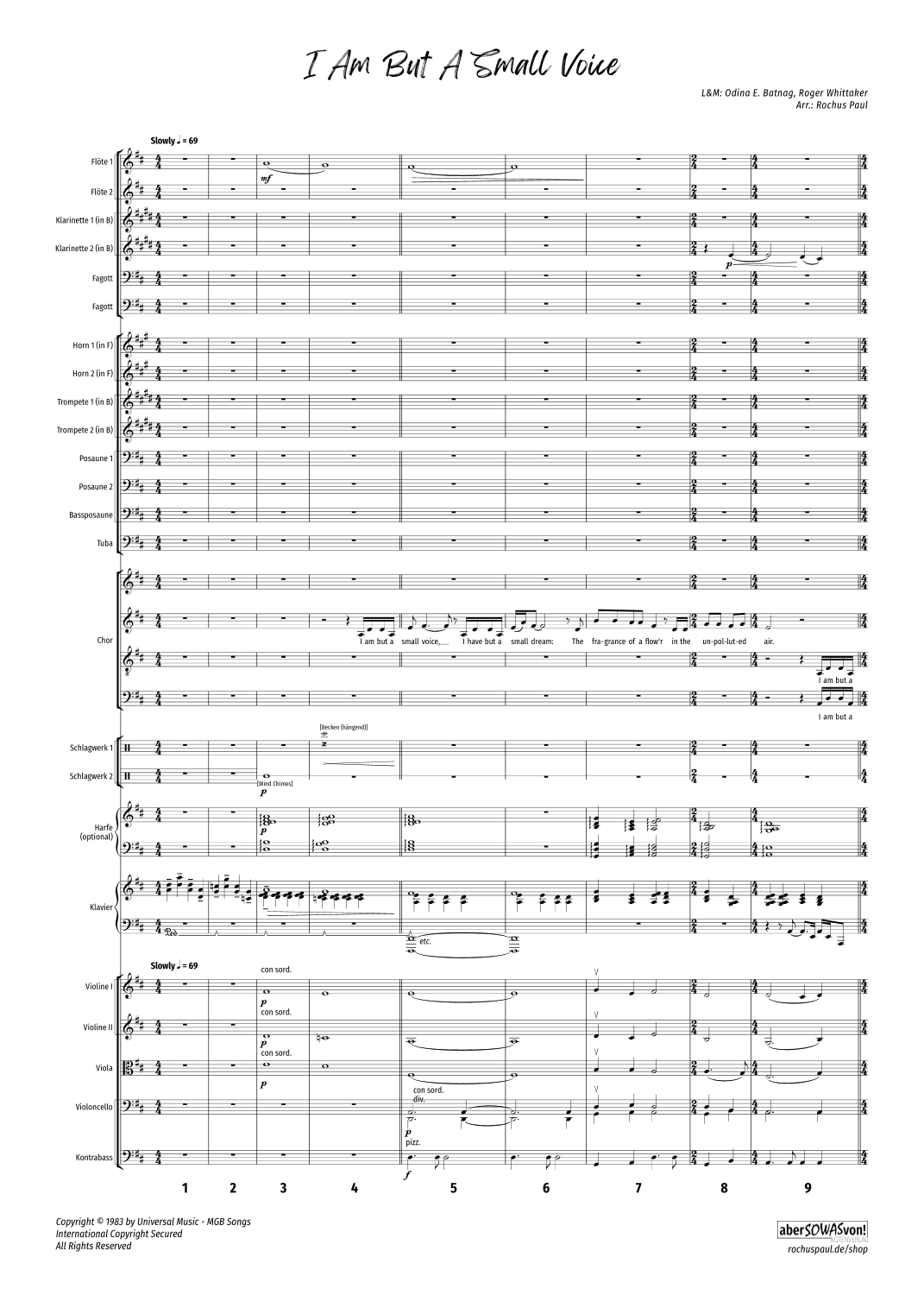 I Am But A Small Voice (arr. Rochus Paul)