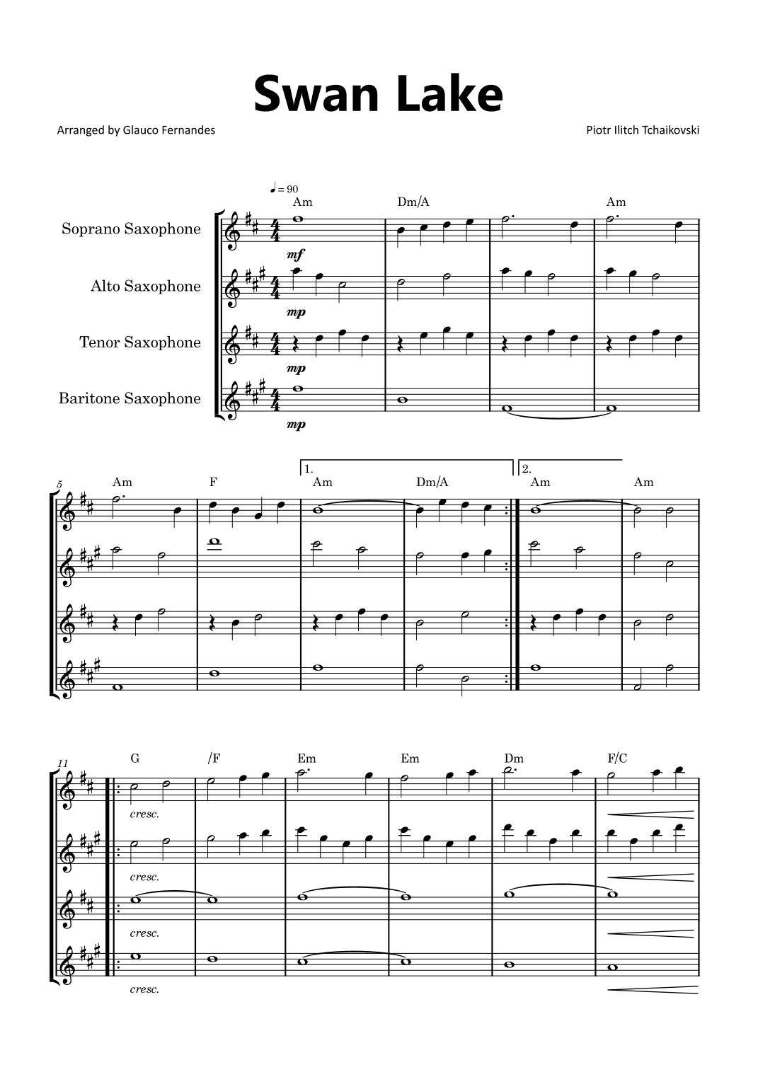Swan Lake (arr. Glauco Fernandes)
