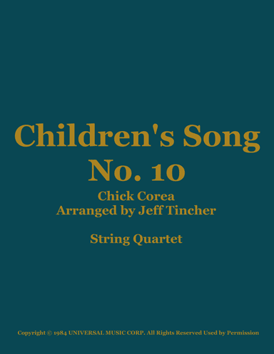 Children's Song No. 10 (arr. Jeff Tincher)