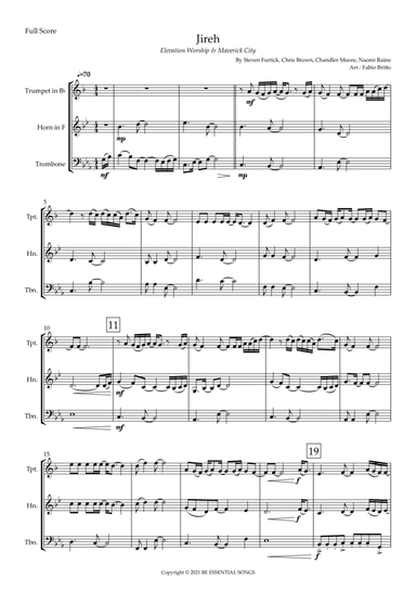 Jireh (arr. Fabio Britto)