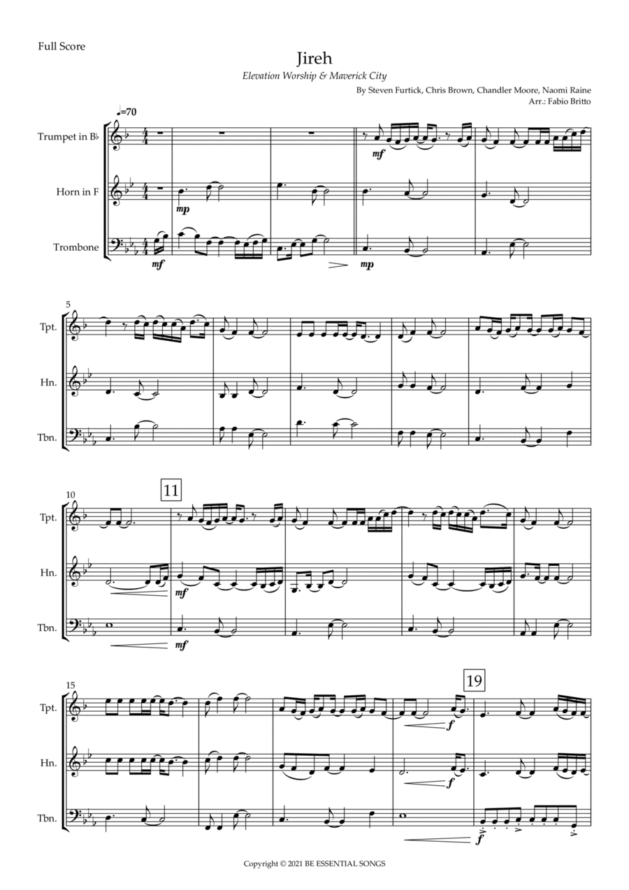 Jireh (arr. Fabio Britto)
