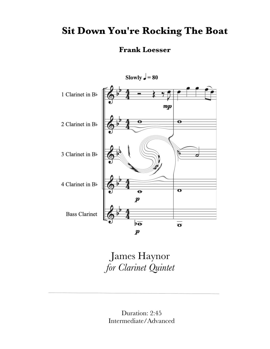 Sit Down You're Rockin' The Boat (arr. James Haynor)
