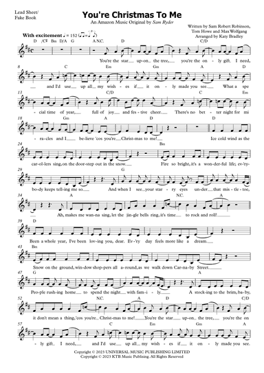 You're Christmas To Me (arr. Katy Bradley)