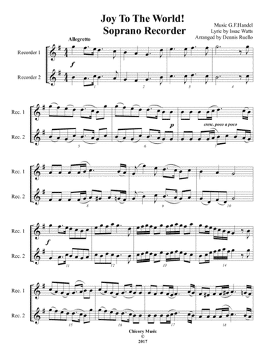 Christmas Duet Collection for Soprano Recorder (arr. Dennis Ruello)