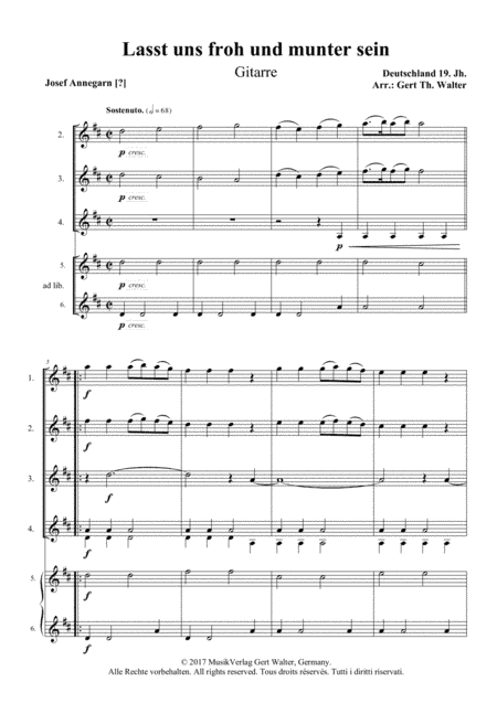 Let's Be Glad And Full Of Cheer (arr. Gert Th. Walter)