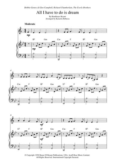 All I Have To Do Is Dream (arr. Kaiserin Rebecca)
