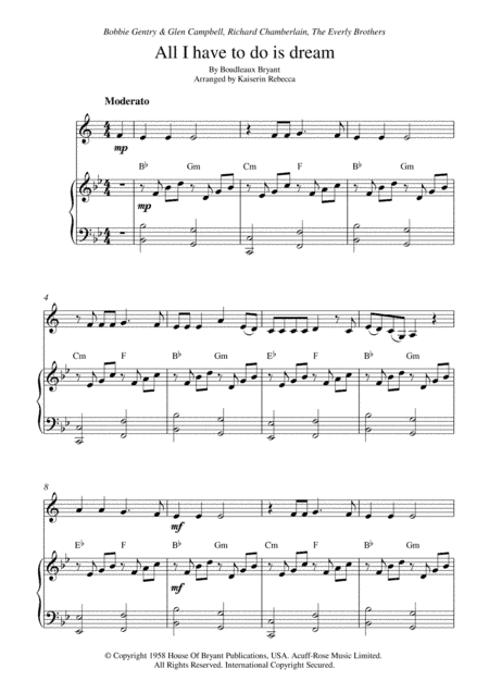 All I Have To Do Is Dream (arr. Kaiserin Rebecca)