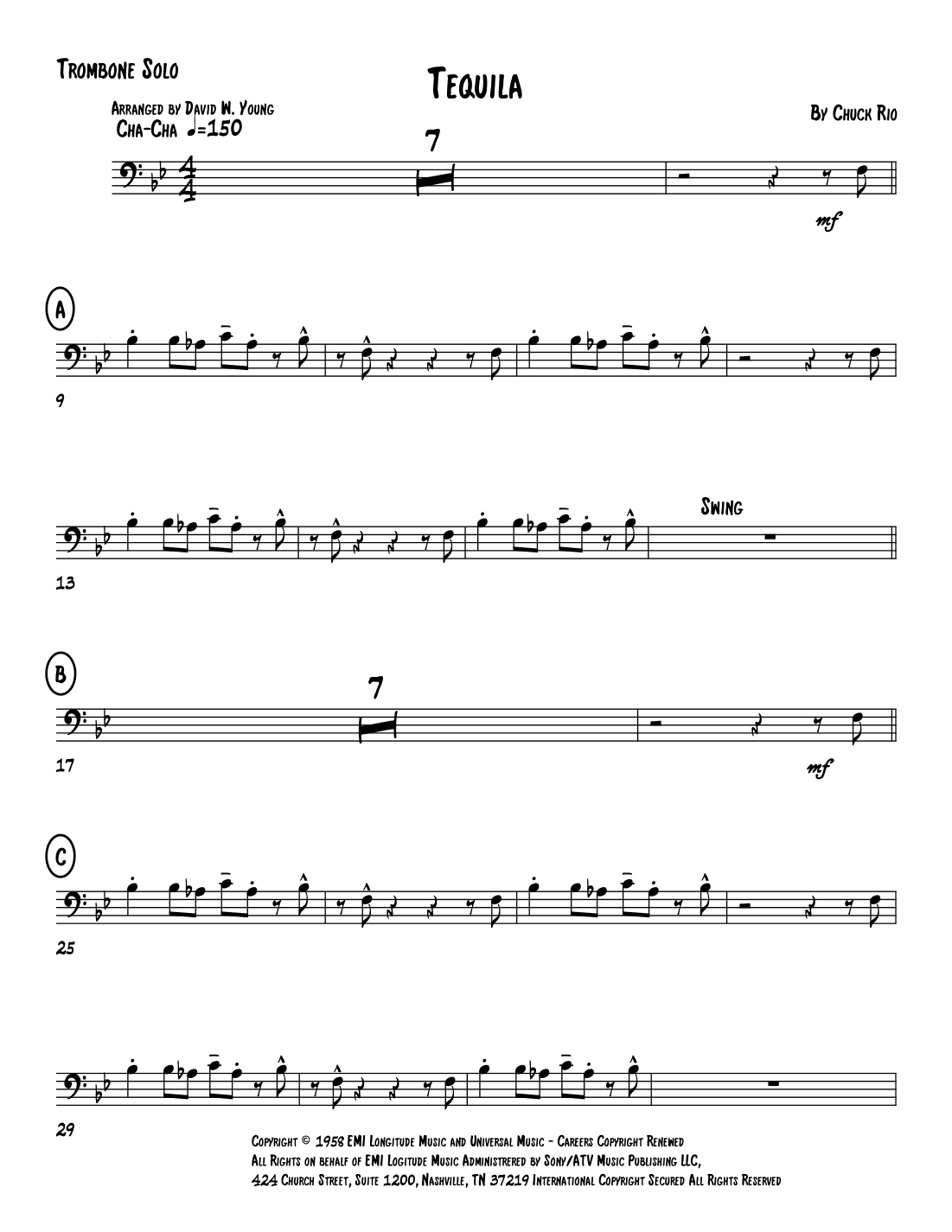 Tequila (arr. David W. Young)