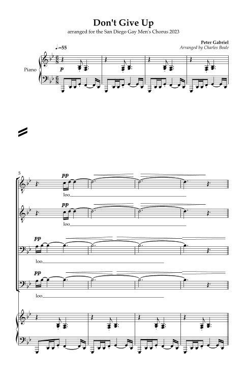 Don't Give Up (arr. Charles Beale)