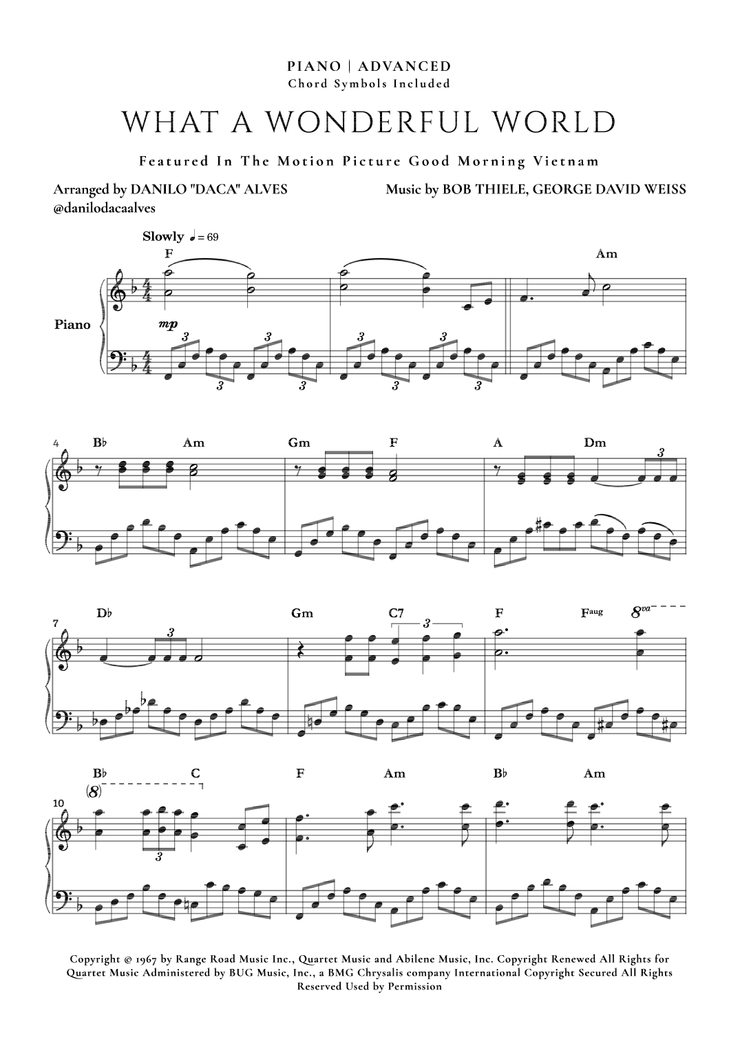 What A Wonderful World (arr. Danilo "Daca" Alves)