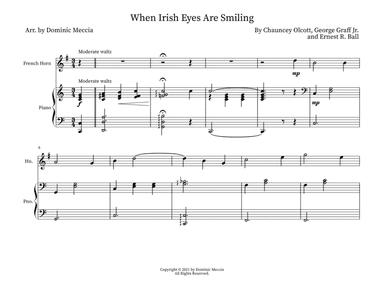 When Irish Eyes Are Smiling (arr. Dominic Meccia)