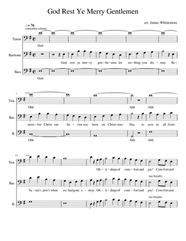 God Rest Ye Merry Gentlemen (arr. James Whittemore)