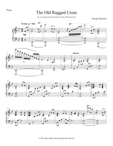 The Old Rugged Cross (arr. Mary Beth Carlson)