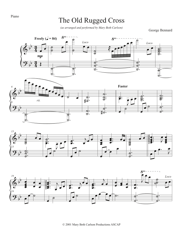 The Old Rugged Cross (arr. Mary Beth Carlson)