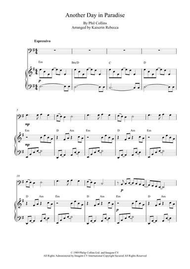 Another Day In Paradise (arr. Kaiserin Rebecca)