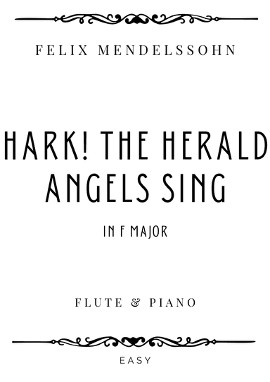 Mendelssohn - Hark! The Herald Angels Sing in F Major - Easy (arr. Piacere Music Sheets)