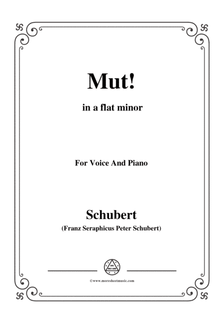 Schubert-Gute Nacht,from 'Winterreise',Op.89(D.911) No.1,in e flat minor,for Voice&Piano (arr. MSM)