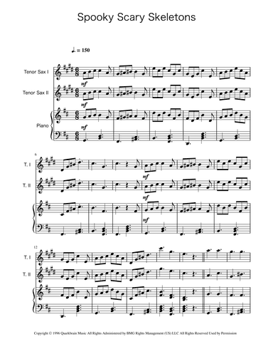 Spooky Scary Skeletons (arr. Ygor Nunes)