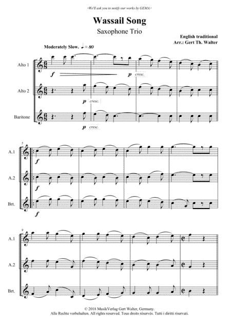 Wassail Song (arr. Gert Th. Walter)
