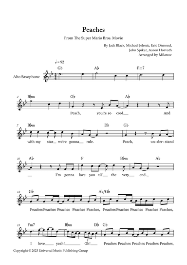 Peaches (arr. Milanov)