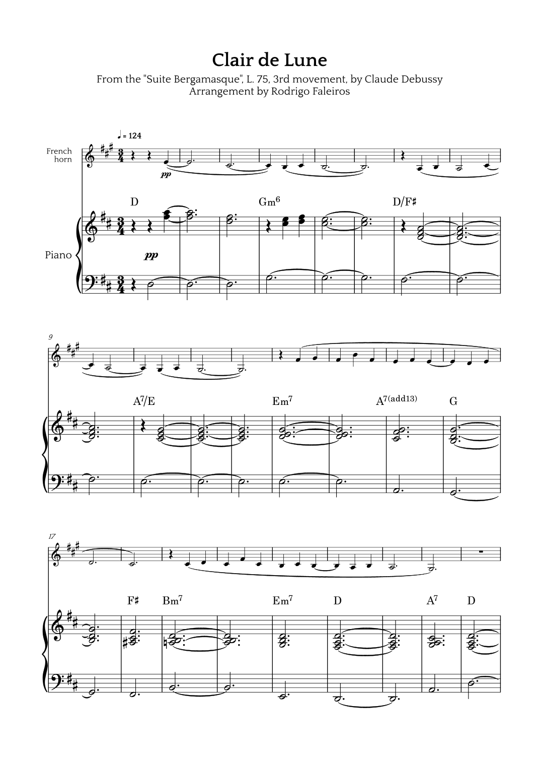 Clair de Lune (arr. Rodrigo Faleiros)