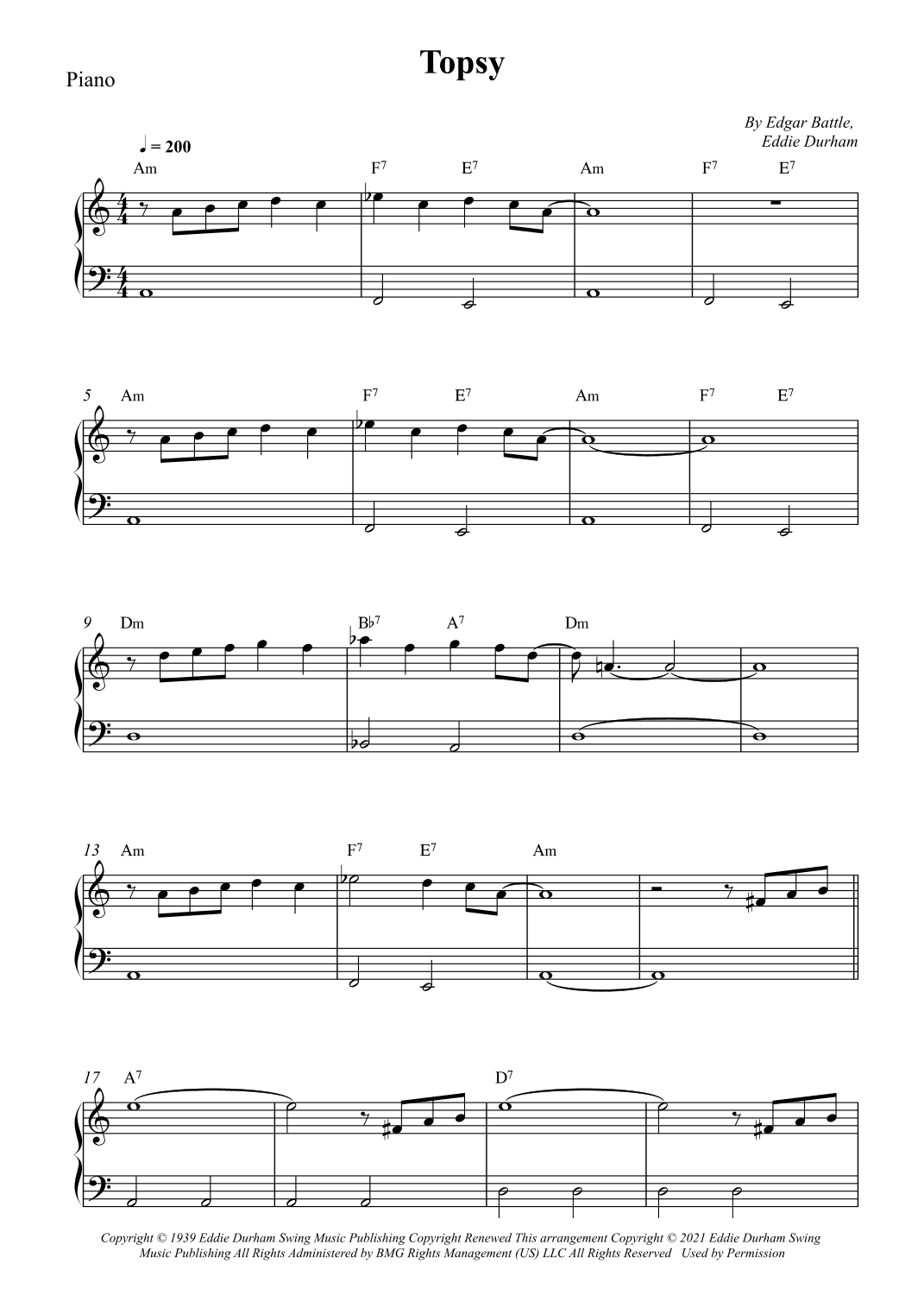 Topsy (arr. Wesley S. SIlva)