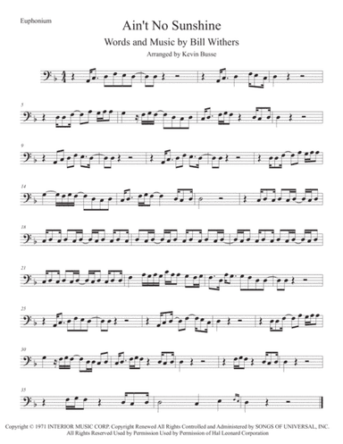 Ain't No Sunshine (arr. Kevin Busse)