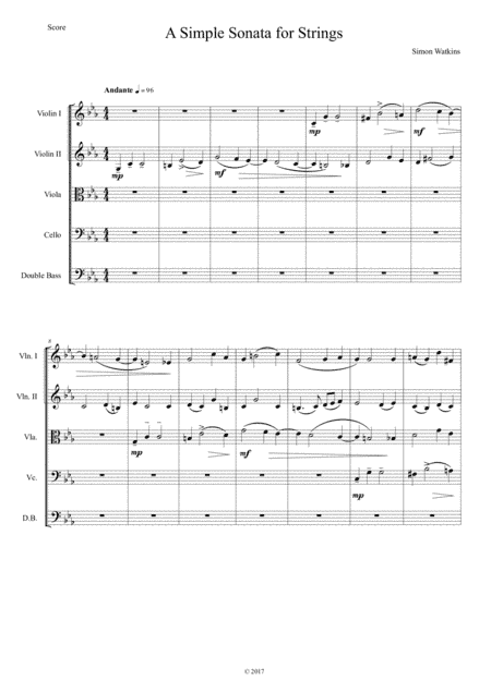 Simple Sonata for Strings - full score