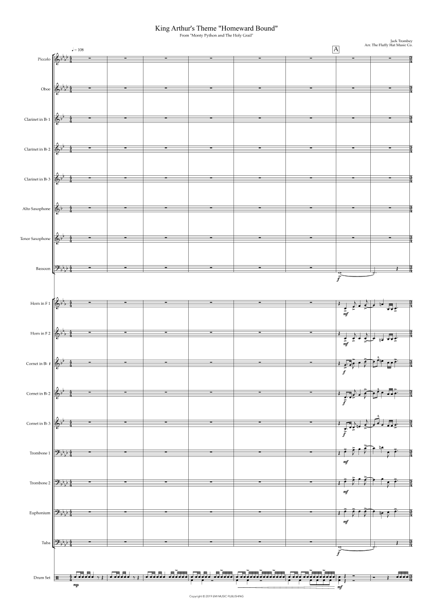 Homeward Bound (arr. The Fluffy Hat Music Co.)
